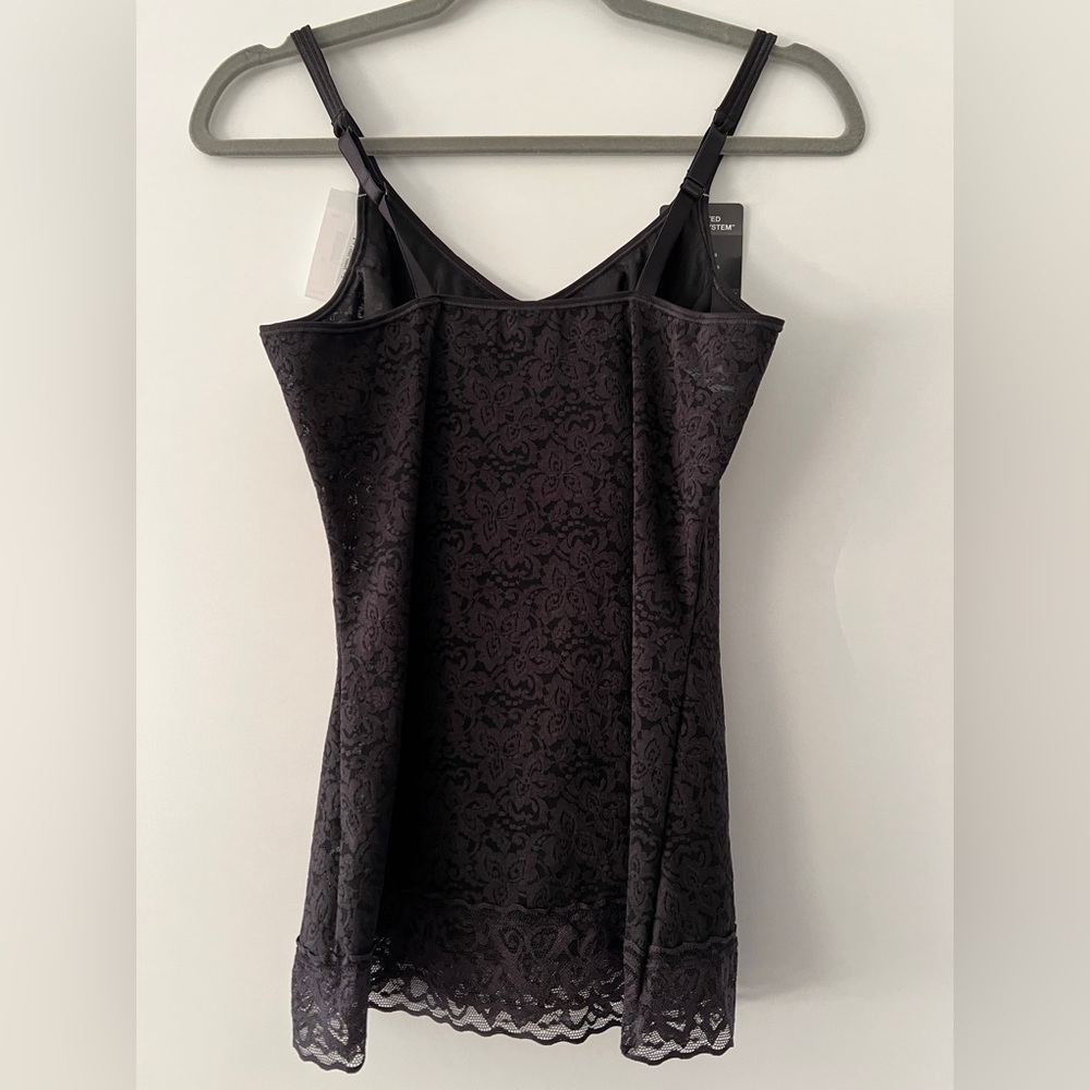 NEW Bali Lace 'N Smooth Shaping Camisole, Black, Large - Picture 7 of 10
